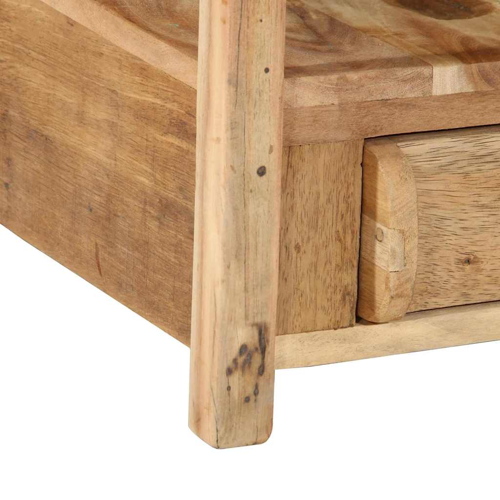 Beistelltisch Braun 43 x 32 x 46 cm Massives upgecyceltes Holz