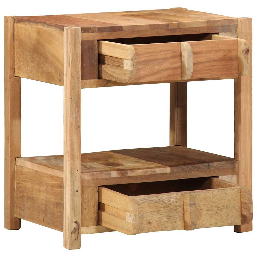 Beistelltisch Braun 43 x 32 x 46 cm Massives upgecyceltes Holz