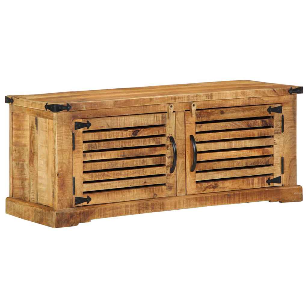 Schuhschrank mit Regal Braun 110 x 38 x 45 cm Massivholz Mango