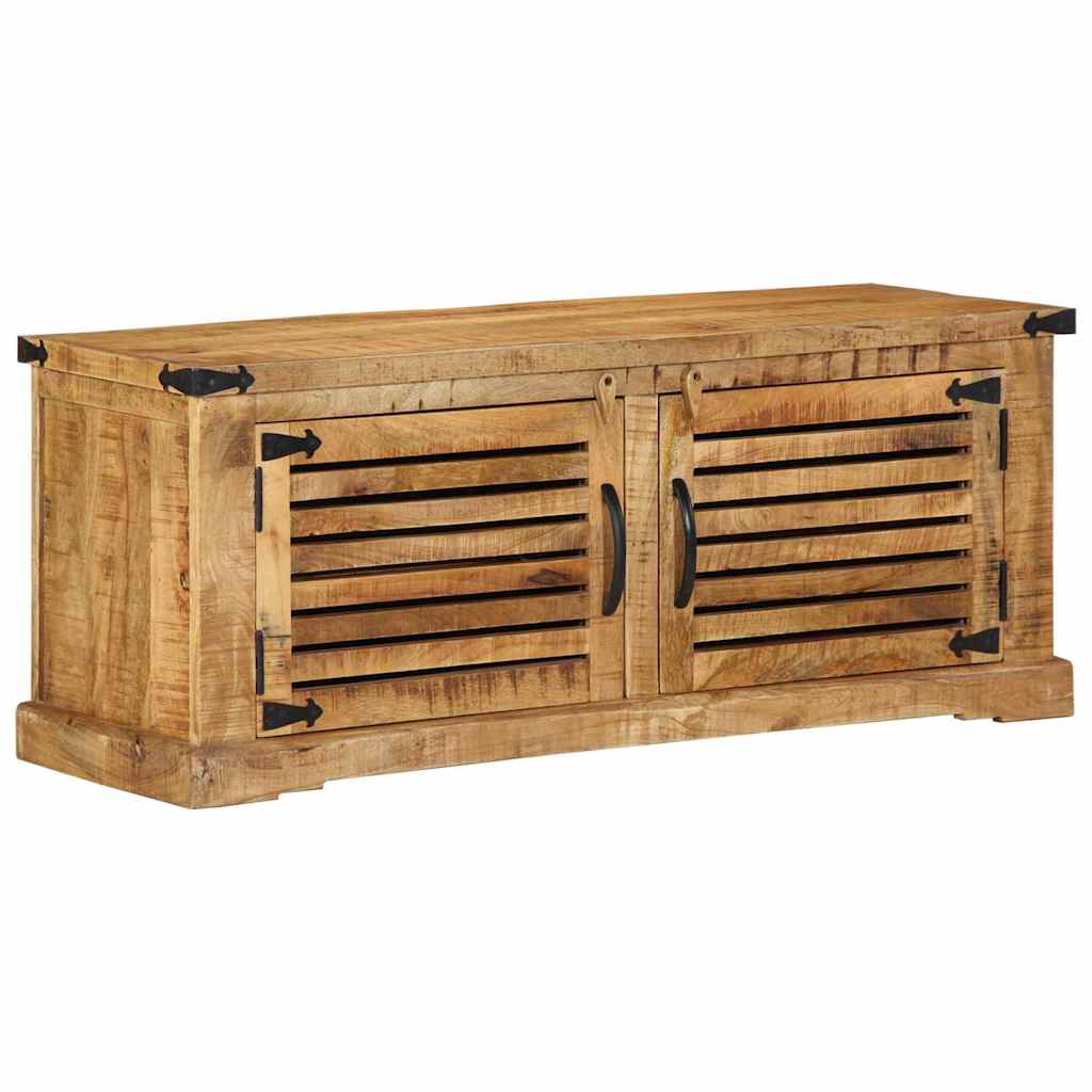 Schuhschrank mit Regal Braun 110 x 38 x 45 cm Massivholz Mango