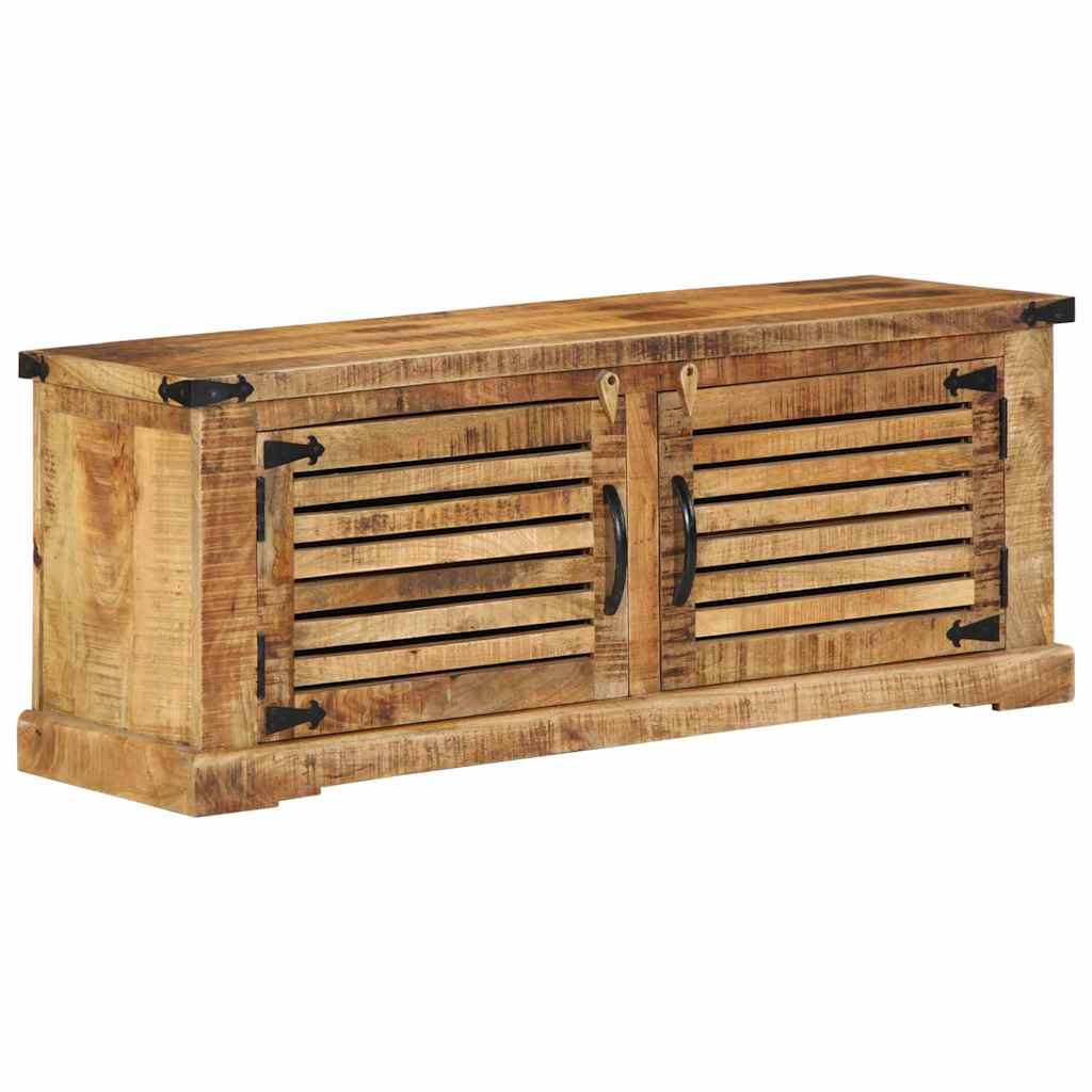 Schuhschrank mit Regal Braun 110 x 38 x 45 cm Massivholz Mango