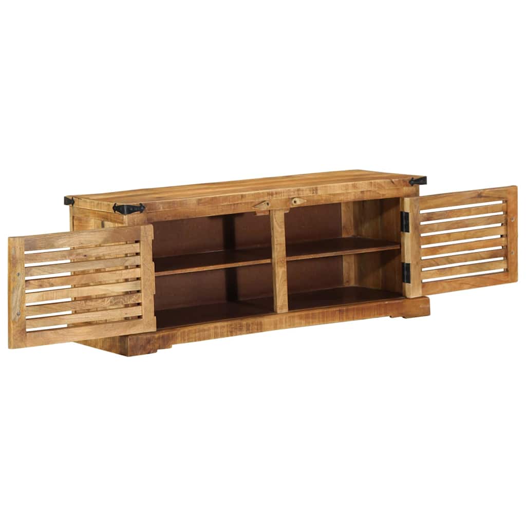 Schuhschrank mit Regal Braun 110 x 38 x 45 cm Massivholz Mango