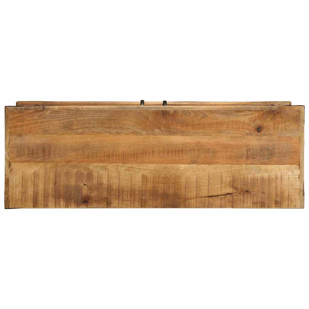 Schuhschrank mit Regal Braun 110 x 38 x 45 cm Massivholz Mango