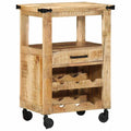 Küchentrolley Braun 55 x 40 x 80 cm Massivholz Mango
