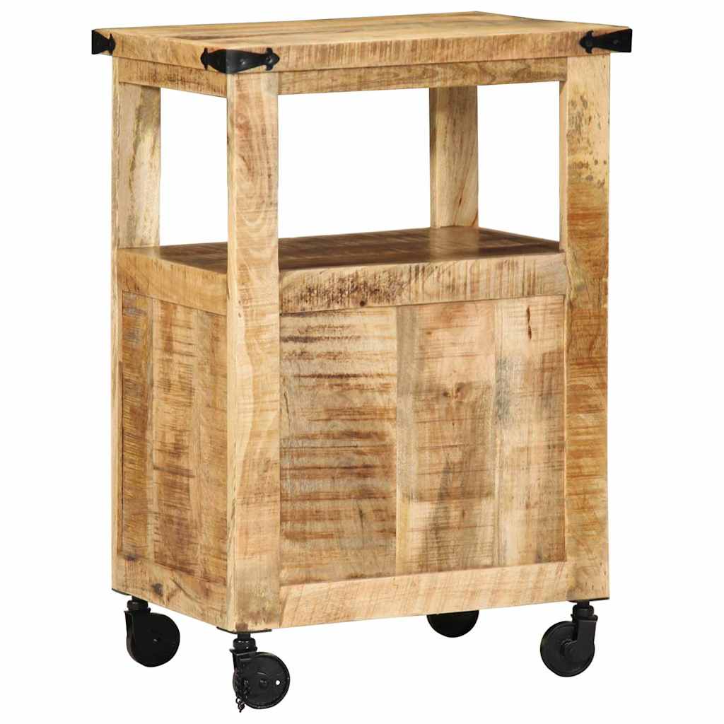 Küchentrolley Braun 55 x 40 x 80 cm Massivholz Mango