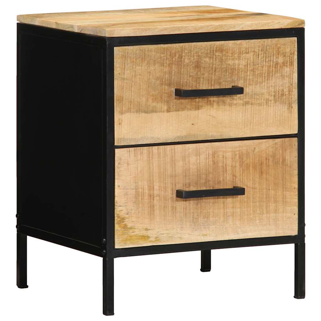Nachttisch 2 pcs Braun und Schwarz 40 x 35 x 50 cm
