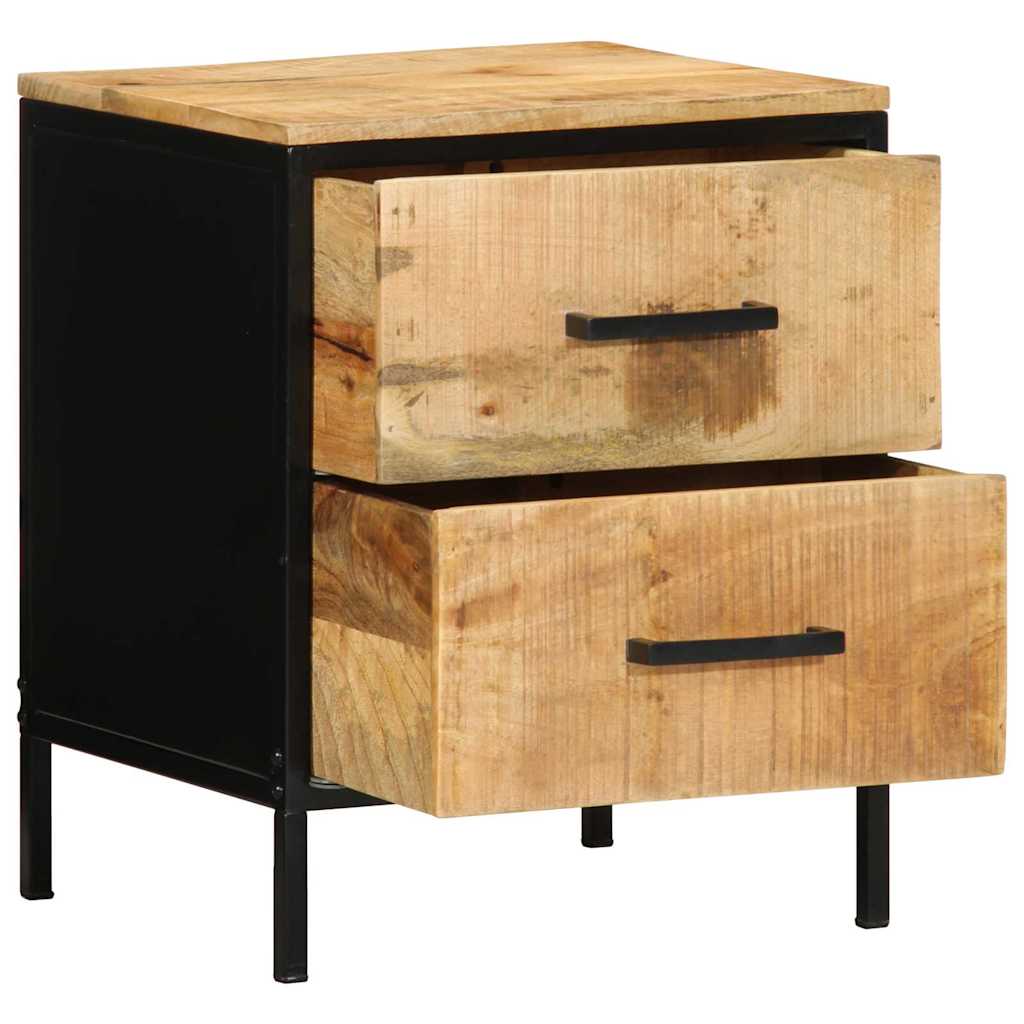Nachttisch 2 pcs Braun und Schwarz 40 x 35 x 50 cm