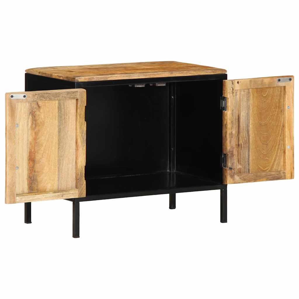 Nachttisch 2 pcs Braun und Schwarz 50 x 30 x 45 cm