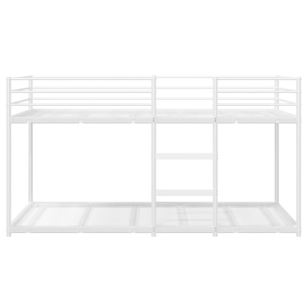 Etagenbett ohne Matratze Weiß 90x200 cm Stahl