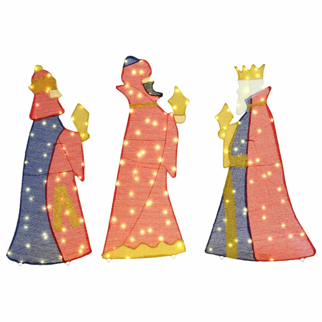 3 weise Männer Weihnachtsbeleuchtung 3 pcs Warmes Weiß 105 cm