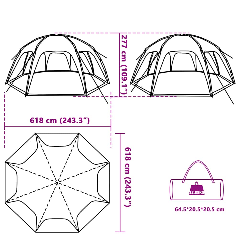 Partyzelt Seegrün Wasserdicht