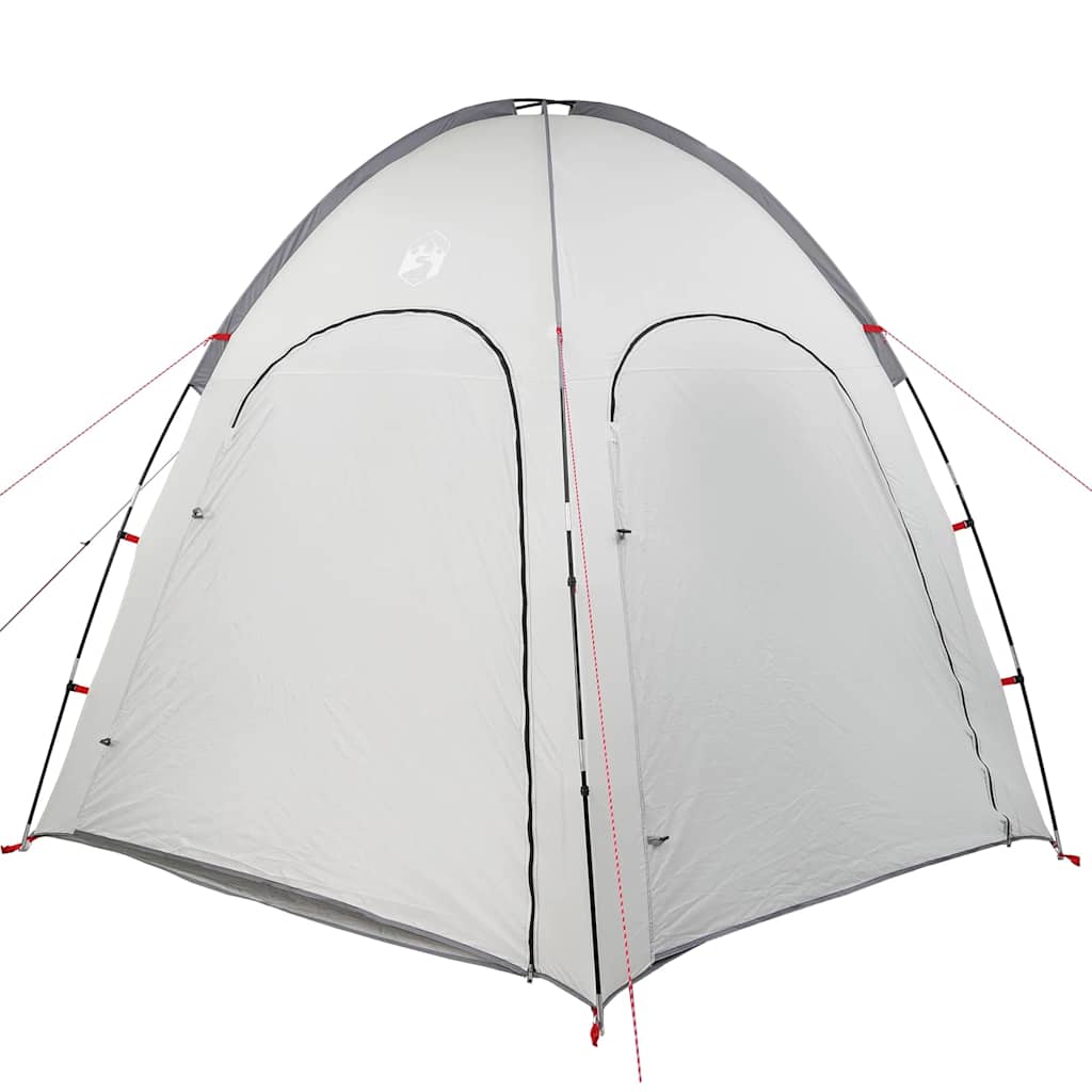 Poolzelt Grau 366 x 305 x 231 cm Polyester und Fiberglas