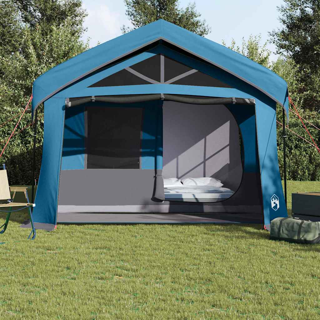 Familienzelt Blau und Grau 620 x 322 x 240 cm Polyester