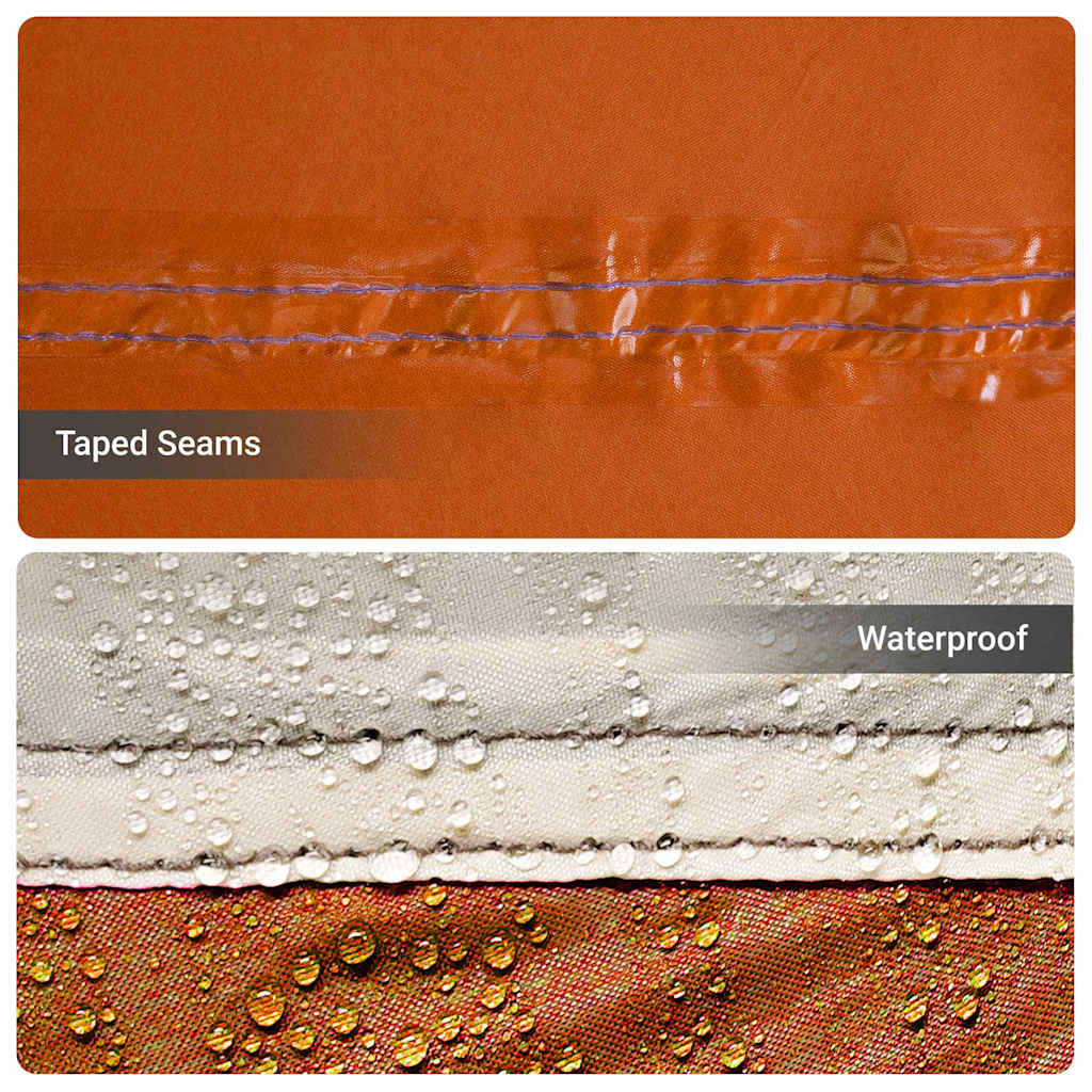 Familienzelt Grau und Orange 620 x 322 x 240 cm Polyester