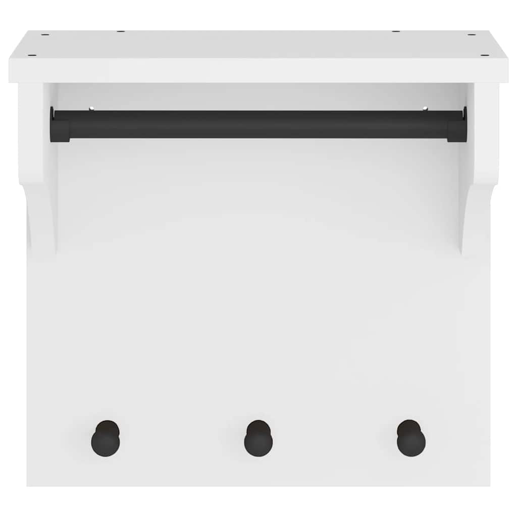 Wandgarderobe SANDNES Weiß 43x30x42 cm Massivholz Kiefer