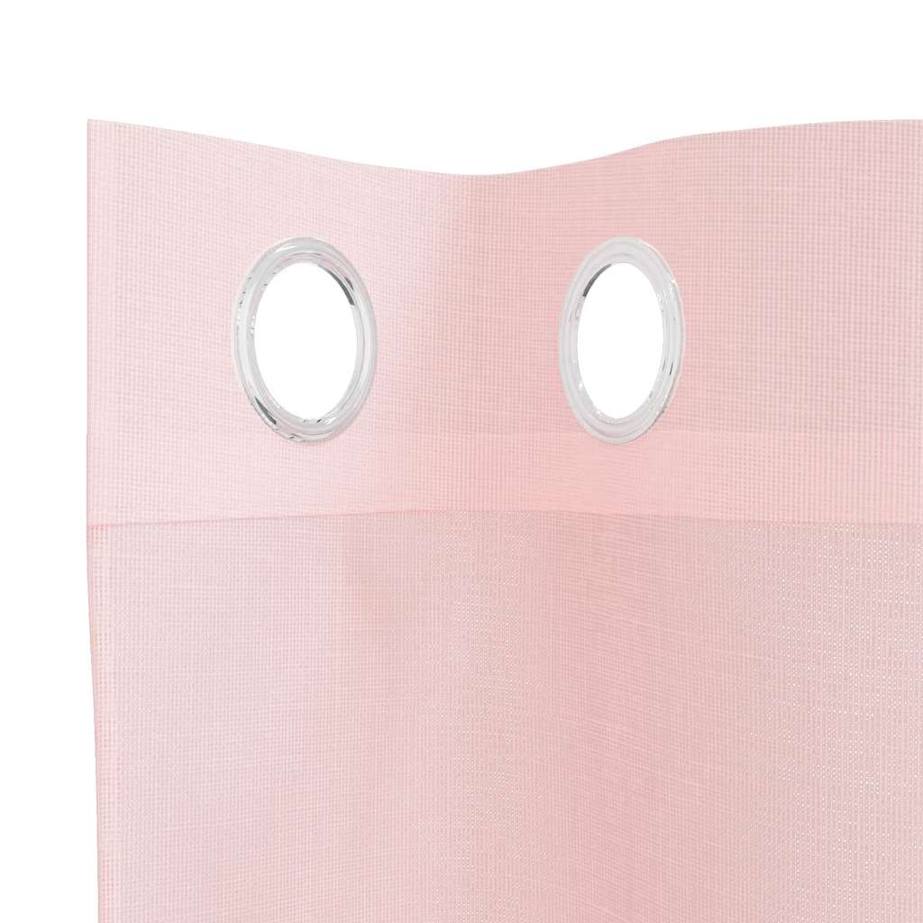 Voile Vorhänge mit Ösen 2 Stk. Hellrosa 140x225 cm