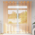 Voile Vorhänge mit Ösen 2 Stk. Orange 140x225 cm