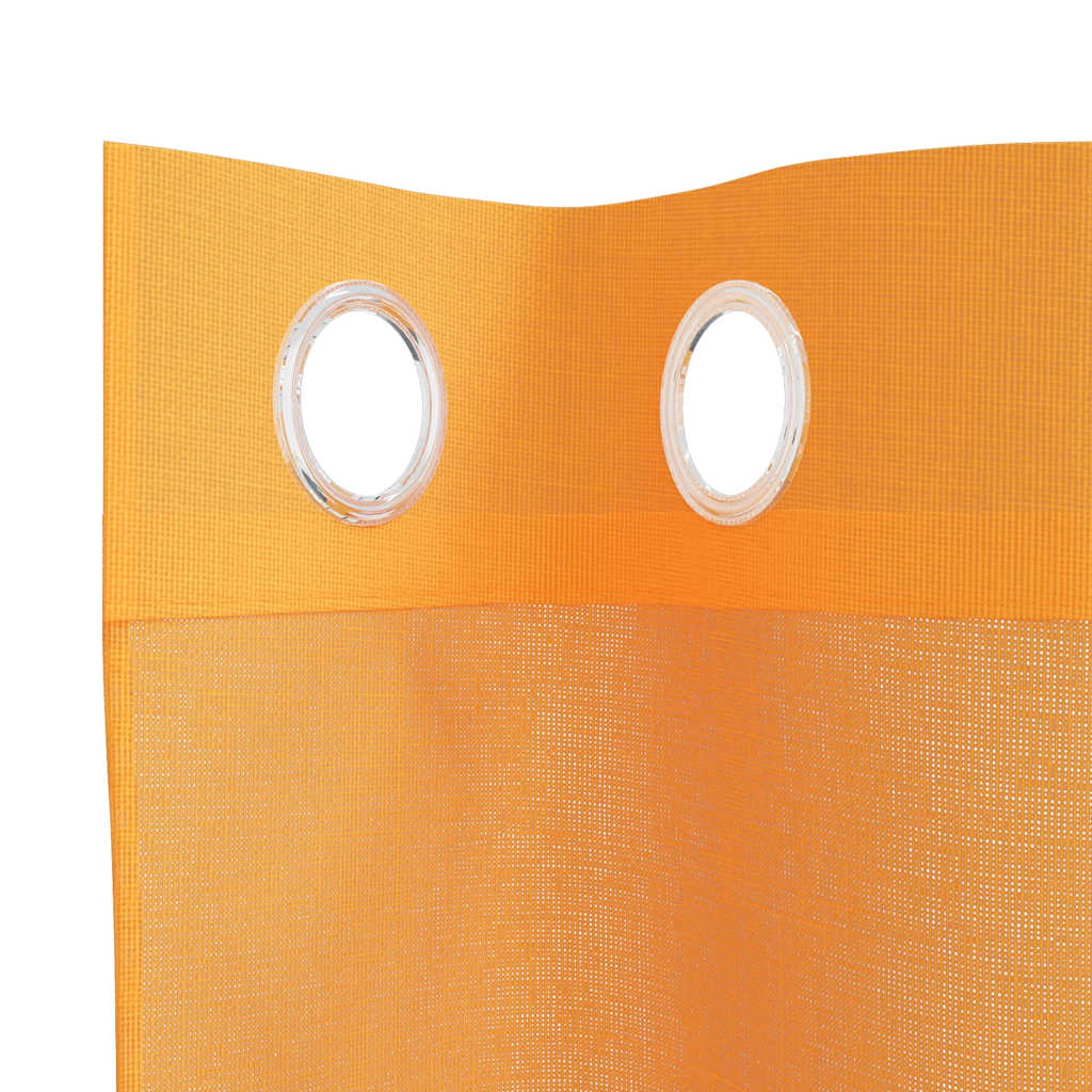 Voile Vorhänge mit Ösen 2 Stk. Orange 140x300 cm