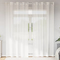 Voile Vorhänge mit Ösen 2 Stk. Weiß
