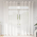 Voile Vorhänge mit Ösen 2 Stk. Weiß
