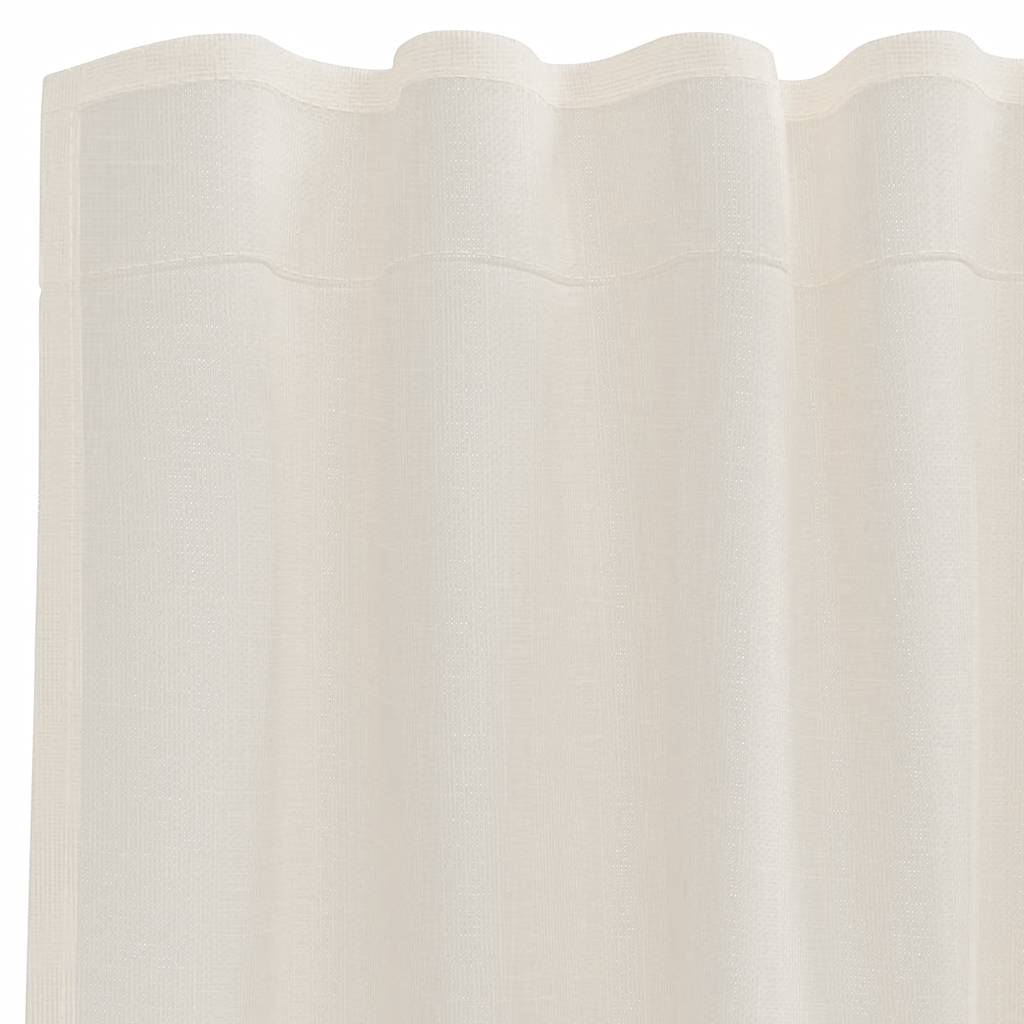 Voile Vorhänge mit Stangentaschen 2 Stk. Creme