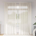 Voile Vorhänge mit Stangentaschen 2 Stk. Creme