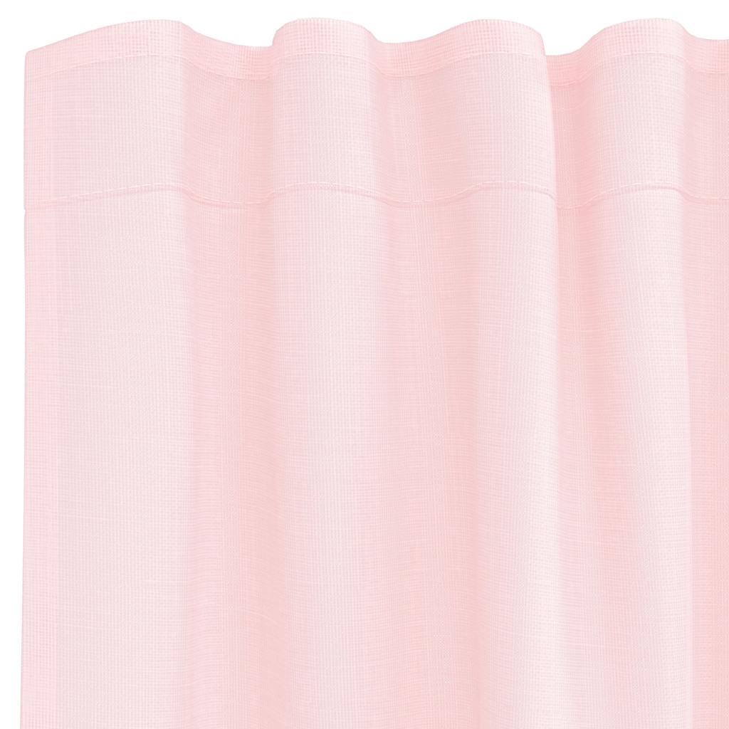 Voile Vorhänge mit Stangentaschen 2 Stk. Hellrosa