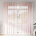 Voile Vorhänge mit Stangentaschen 2 Stk. Hellrosa