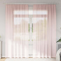 Voile Vorhänge mit Stangentaschen 2 Stk. Hellrosa