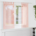Voile Vorhänge mit Stangentaschen 2 Stk. Rosa