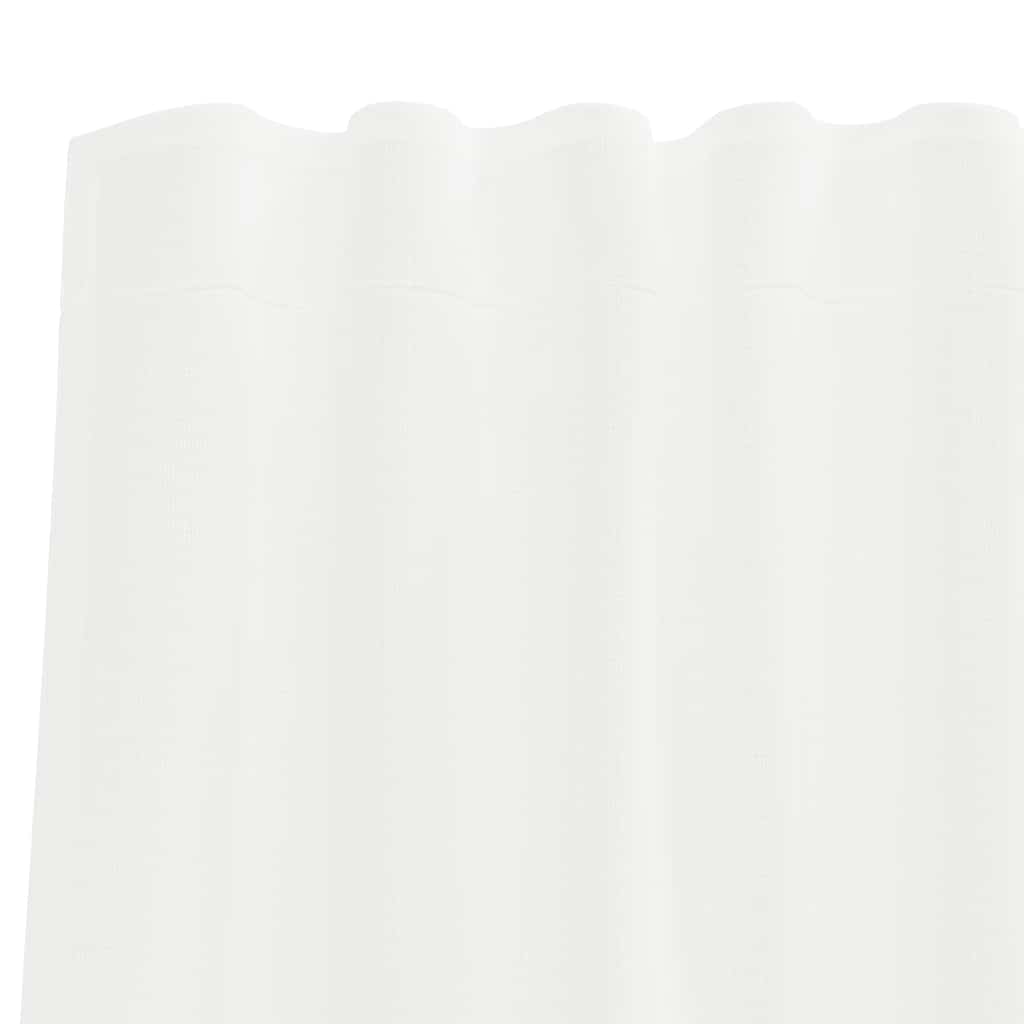 Voile Vorhänge mit Stangentaschen 2 Stk. Weiß
