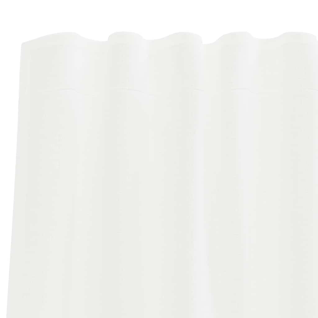 Voile Vorhänge mit Stangentaschen 2 Stk. Weiß