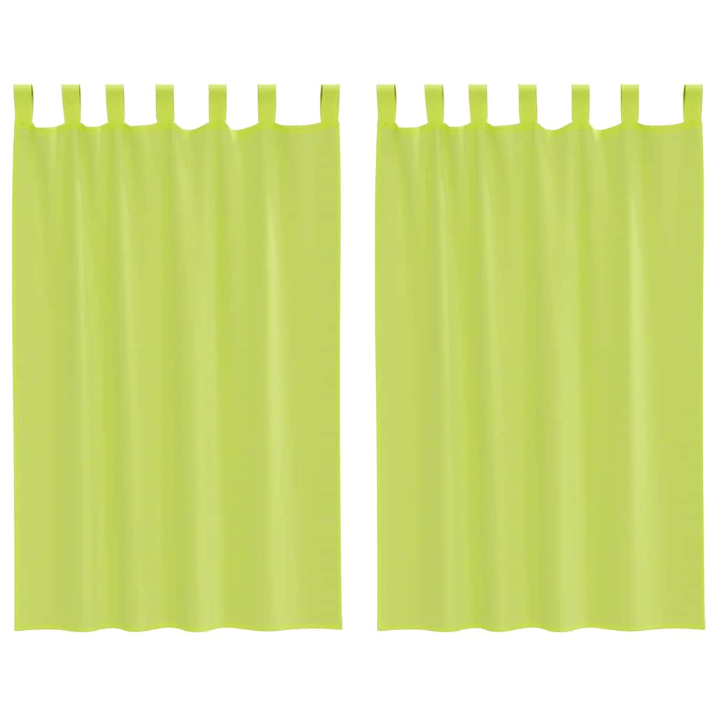 Voile Vorhänge mit Lasche 2 Stk. Apfelgrün