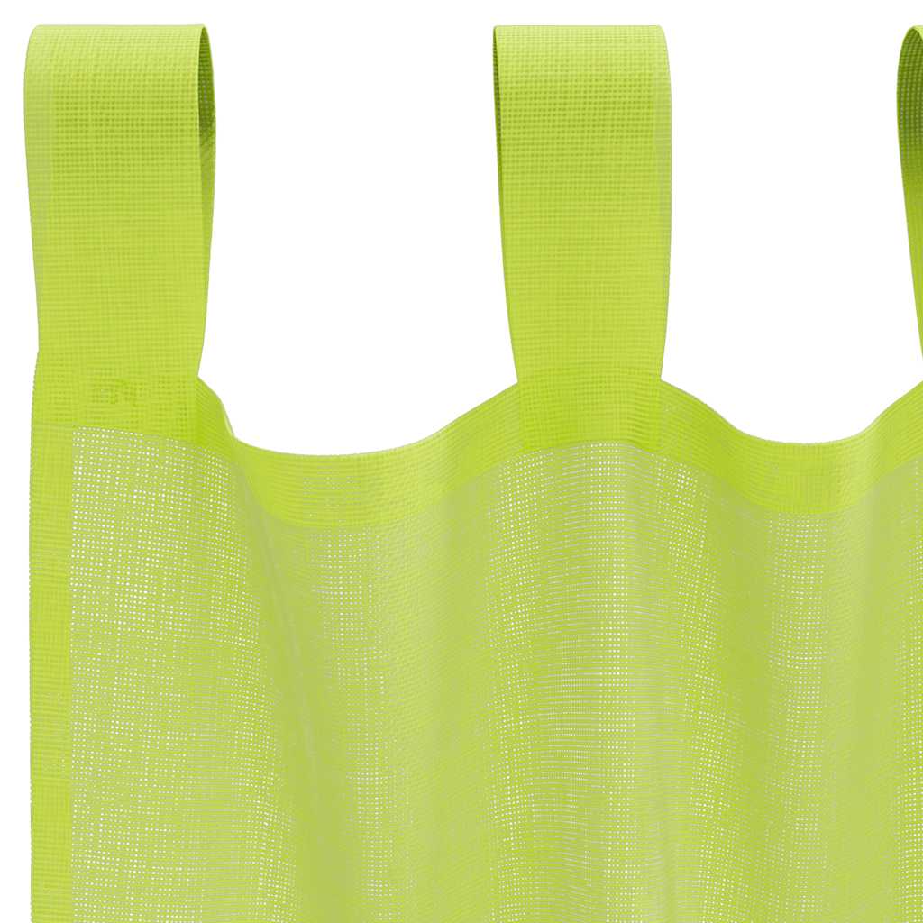 Voile Vorhänge mit Lasche 2 Stk. Apfelgrün