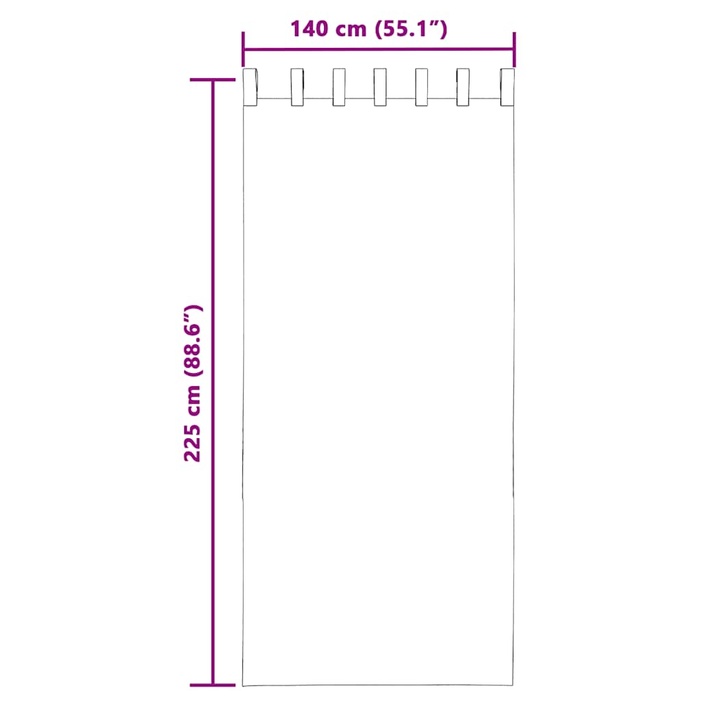 Voile Vorhänge mit Lasche 2 Stk. Apfelgrün