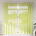 Voile Vorhänge mit Lasche 2 Stk. Apfelgrün