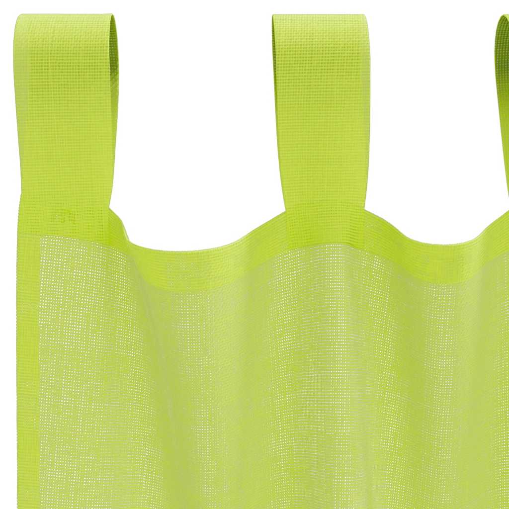 Voile Vorhänge mit Lasche 2 Stk. Apfelgrün