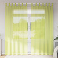 Voile Vorhänge mit Lasche 2 Stk. Apfelgrün