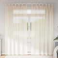 Voile Vorhänge mit Lasche 2 Stk. Creme