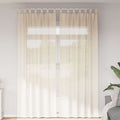 Voile Vorhänge mit Lasche 2 Stk. Creme