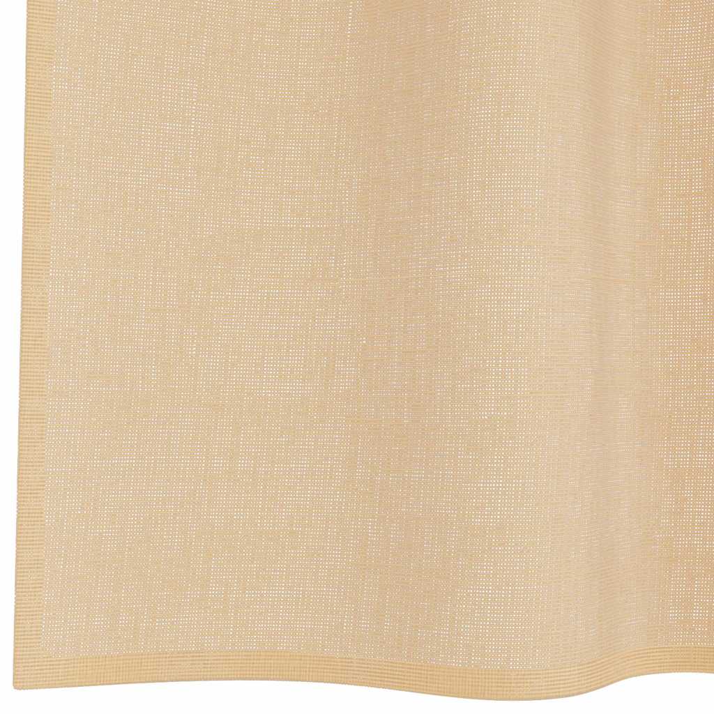 Voile Vorhänge mit Schlaufen 2 Stk. Sandfarbe 140x140 cm