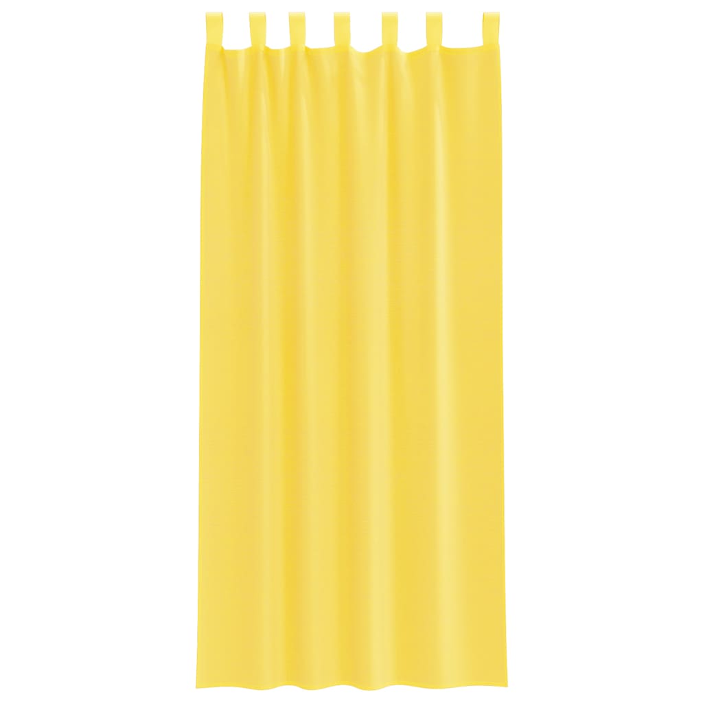 Voile Vorhänge mit Schlaufen 2 Stk. Gelb 140x245 cm