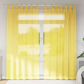 Voile Vorhänge mit Schlaufen 2 Stk. Gelb 140x245 cm