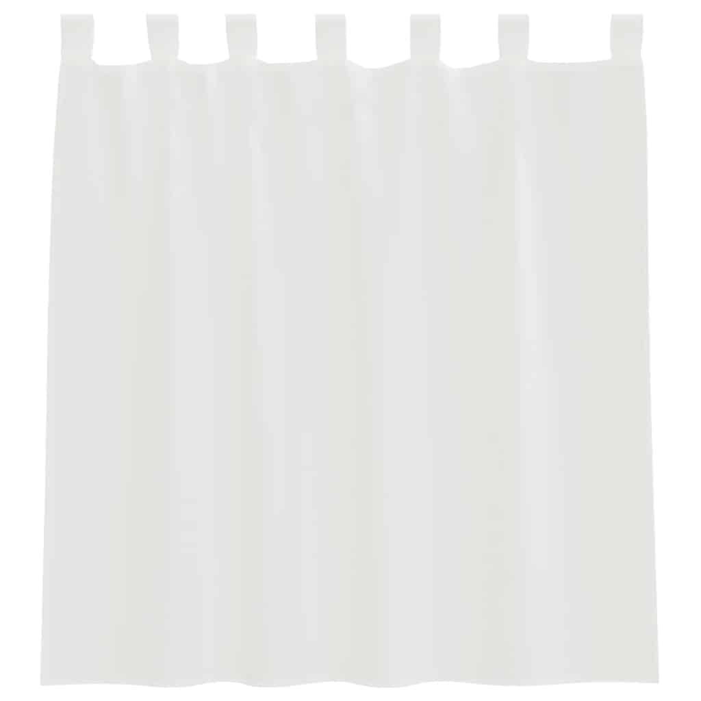 Voile Vorhänge mit Schlaufen 2 Stk. Weiß 140x140 cm