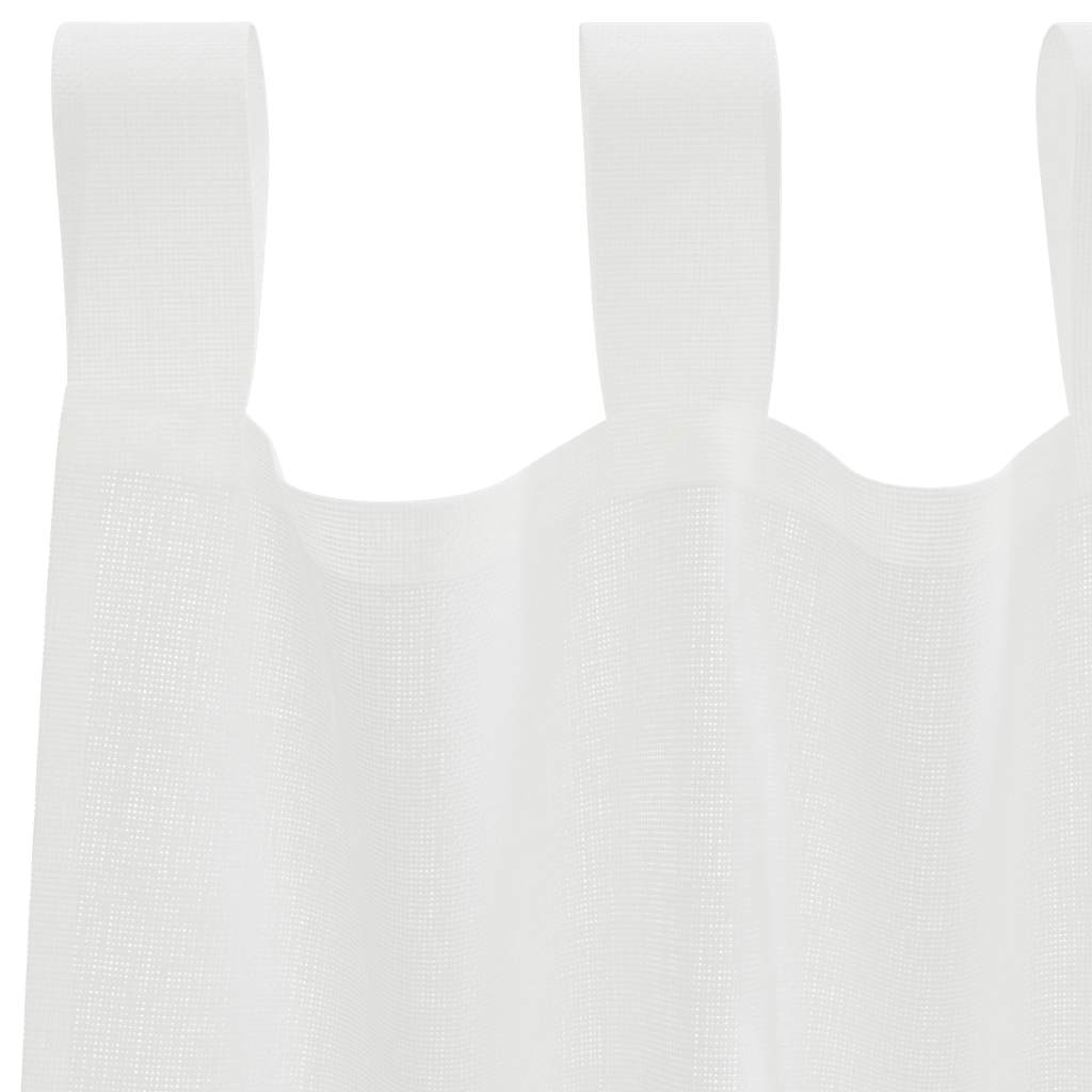 Voile Vorhänge mit Schlaufen 2 Stk. Weiß 140x140 cm