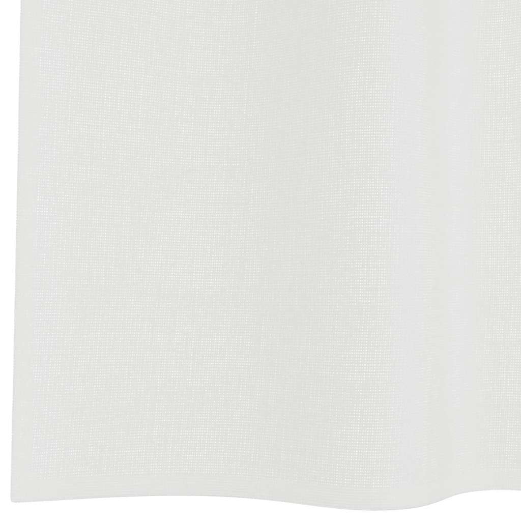 Voile Vorhänge mit Schlaufen 2 Stk. Weiß 140x140 cm