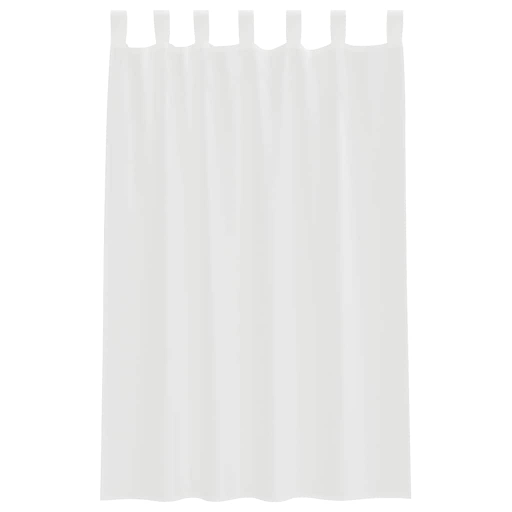 Voile Vorhänge mit Schlaufen 2 Stk. Weiß 140x175 cm