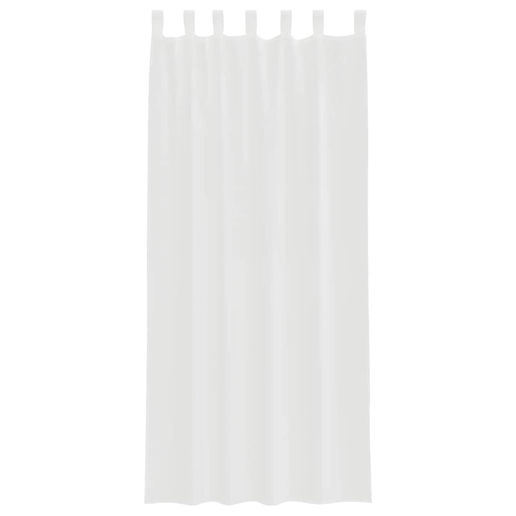 Voile Vorhänge mit Schlaufen 2 Stk. Weiß 140x245 cm
