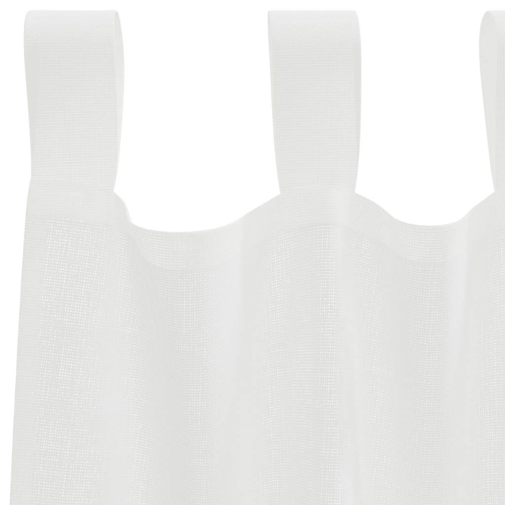 Voile Vorhänge mit Schlaufen 2 Stk. Weiß 140x245 cm