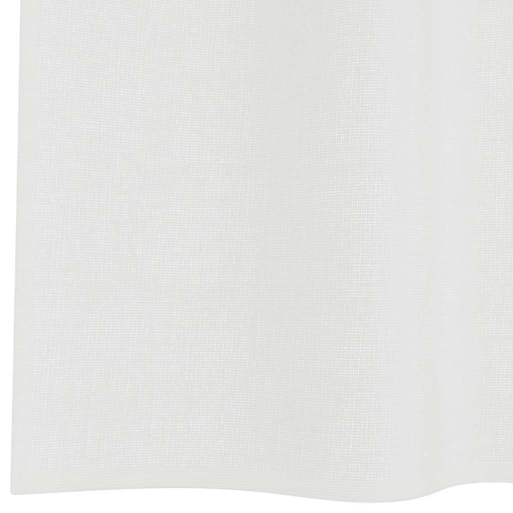 Voile Vorhänge mit Schlaufen 2 Stk. Weiß 140x245 cm